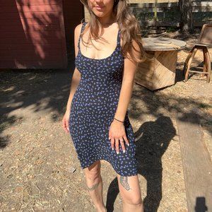 Thrills Small Blue Floral day Dress